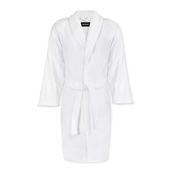 Montblanc Unisex Bath Robe in White, One Size - NEW - Picture 1 of 8